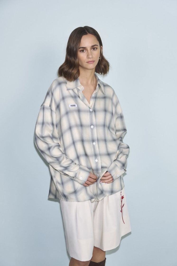 WHITE PLAID